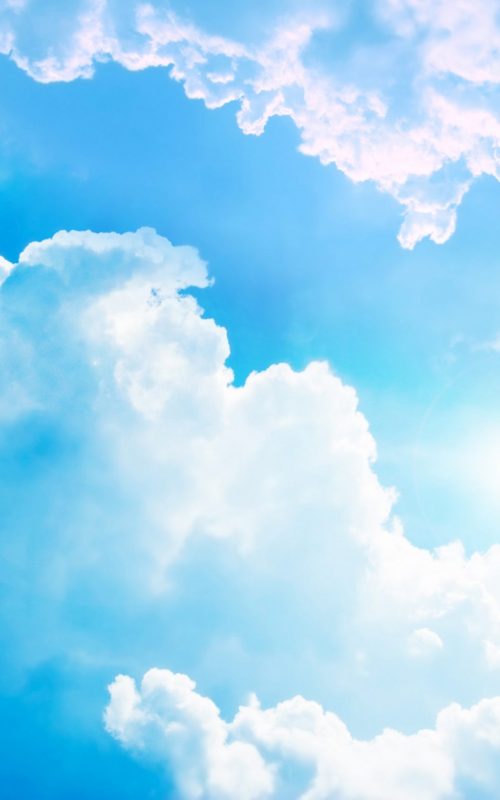 Blue clean sky. Abstract clouds.
